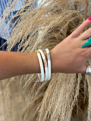 {Budha Girl} Three Kings Bangles - Ivory