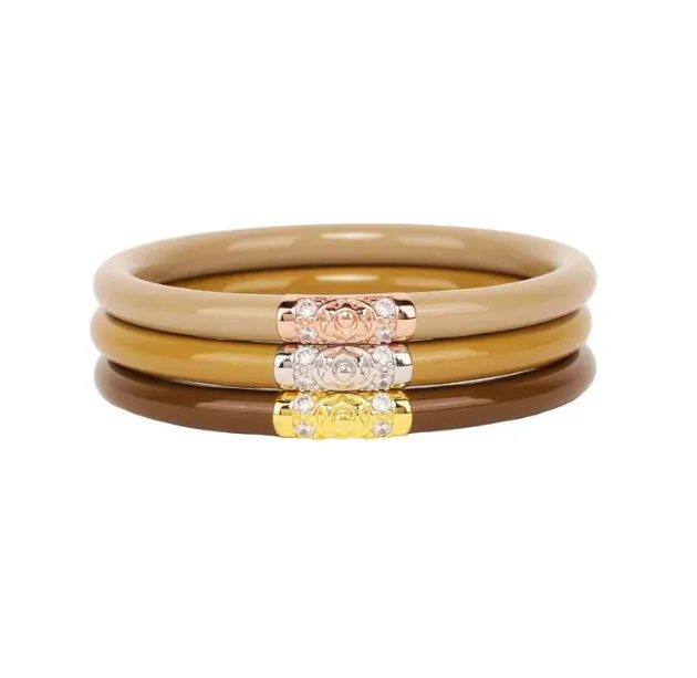 BuDhaGirl Three Kings All Weather Bangles - Oro - Medium