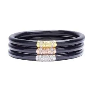 BuDhaGirl Three Kings Bangles Medium - Navy