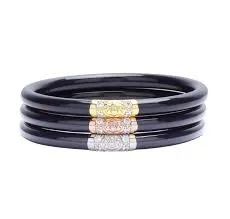 BuDhaGirl Three Kings Bangles Medium - Navy