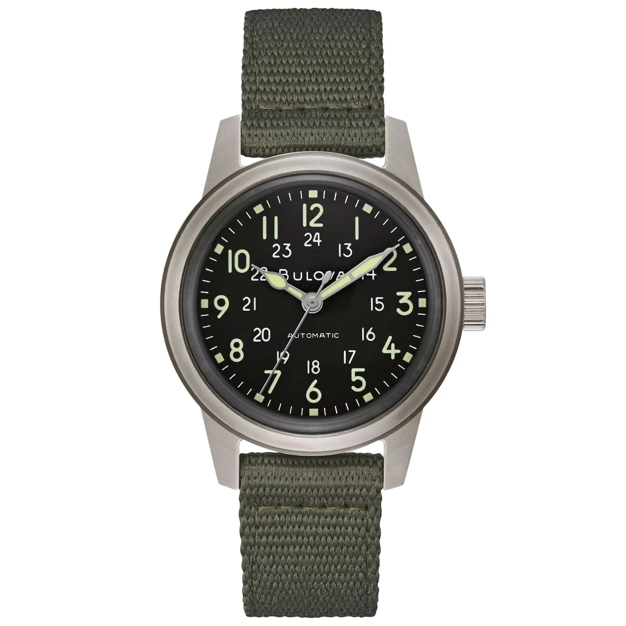 Bulova Men's Military VWI Special Edition HACK Automatic Watch 96A259