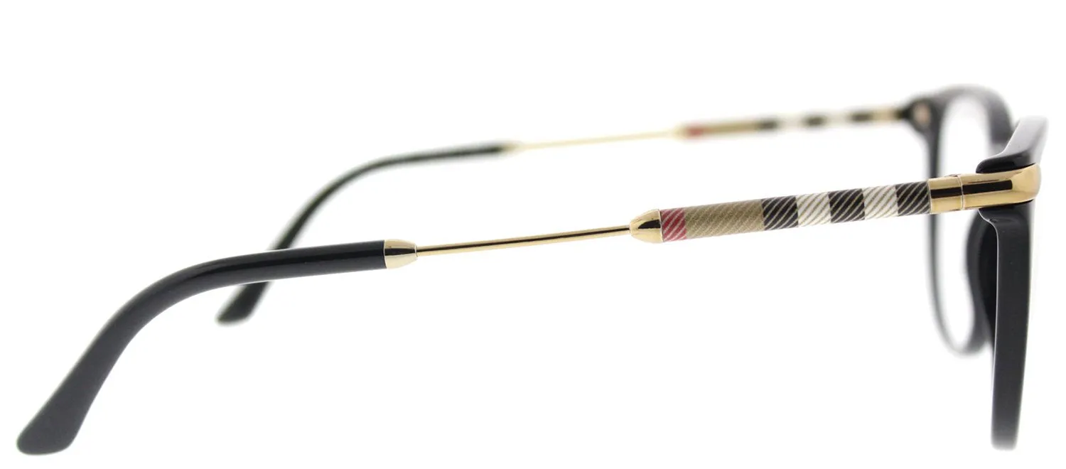 Burberry BE 2255Q 3001 Square Plastic Black Eyeglasses with Demo Lens