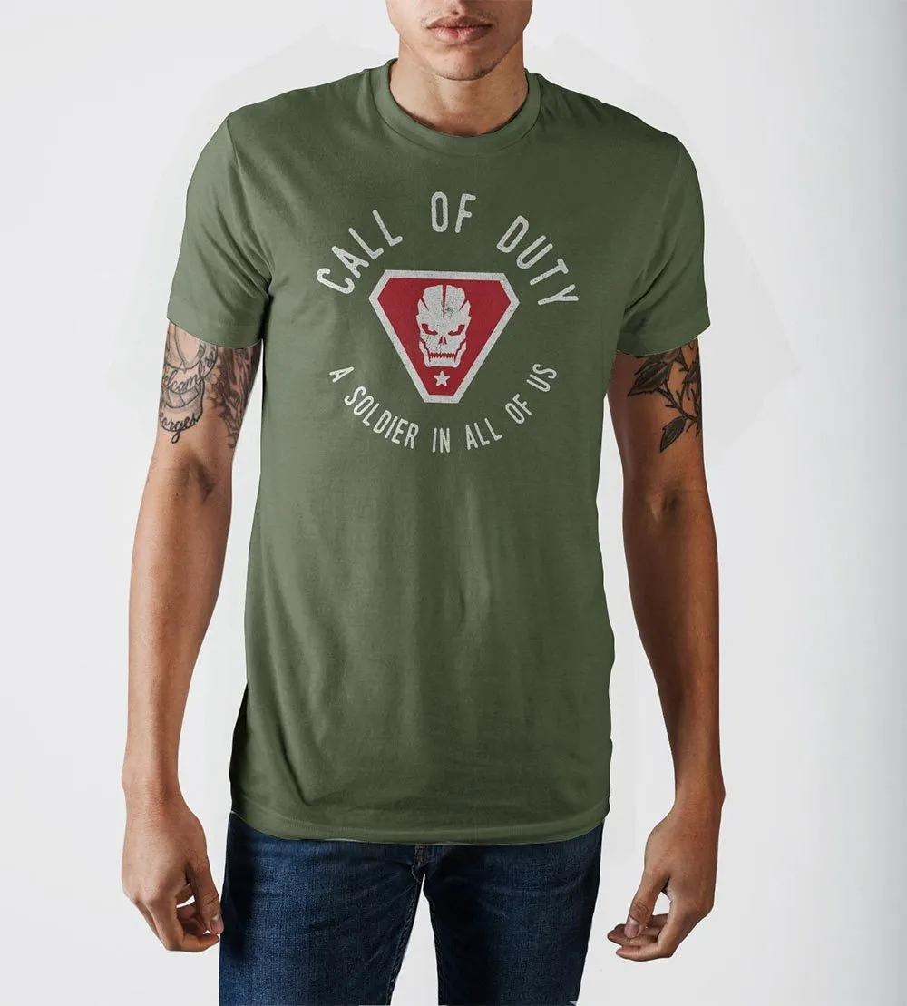 Call of Duty A Solider In All Of Us Vintage Skull T Shirt