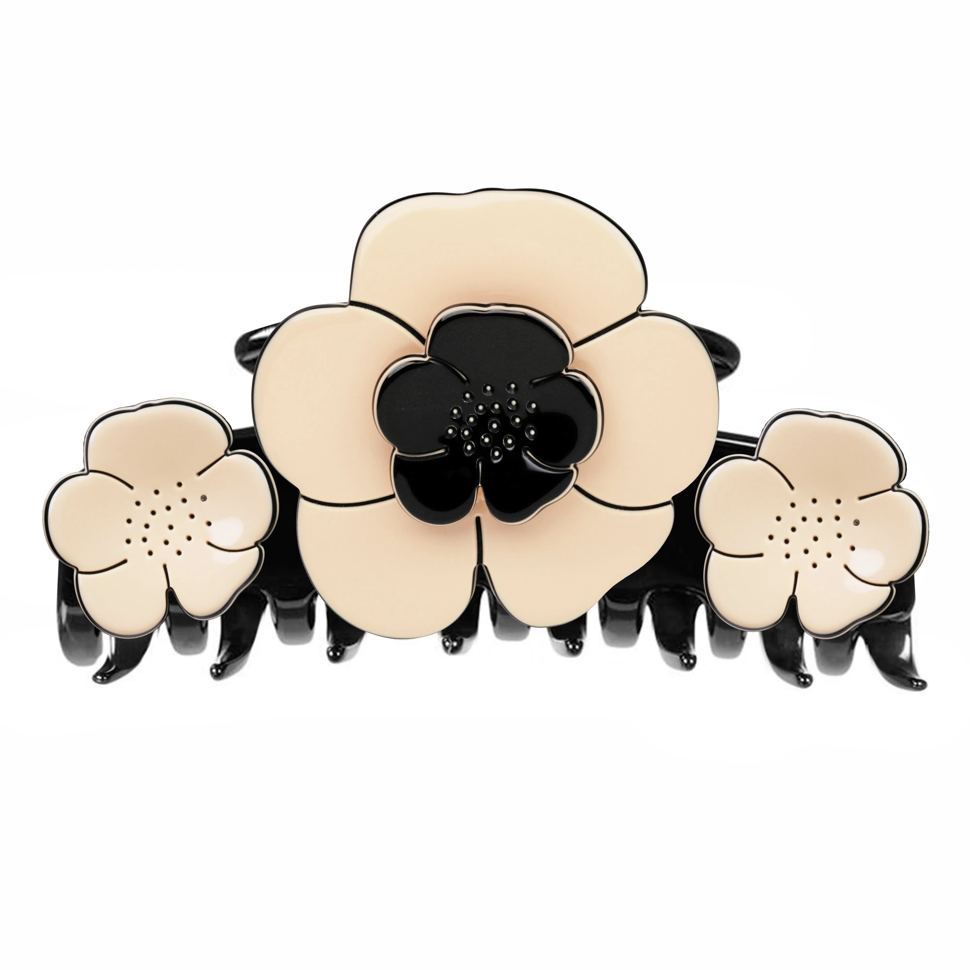 Camellia Triple Extra Large Ivory Black Claw Lip