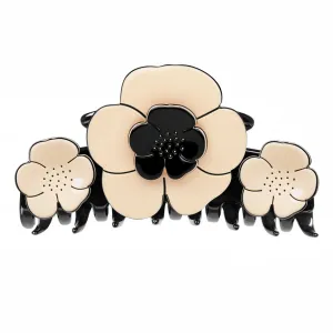 Camellia Triple Extra Large Ivory Black Claw Lip