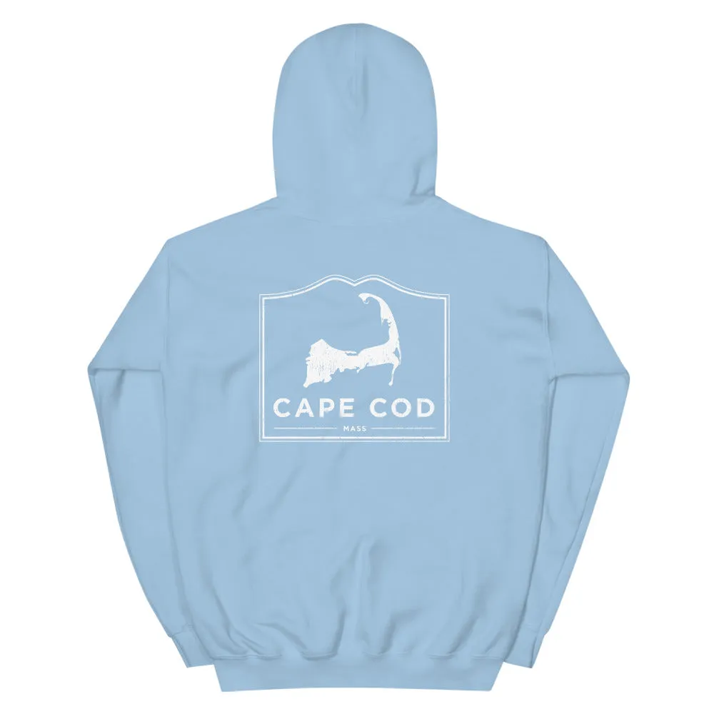 Cape Cod Mass Hoodie Sweatshirt (Front & Back)