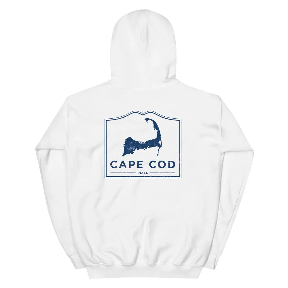 Cape Cod Mass Hoodie Sweatshirt (Front & Back)