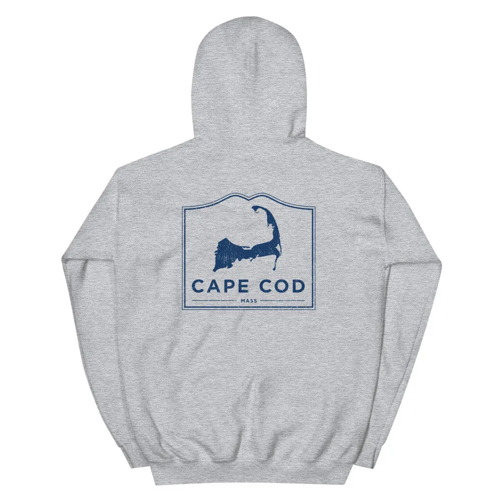 Cape Cod Mass Hoodie Sweatshirt (Front & Back)