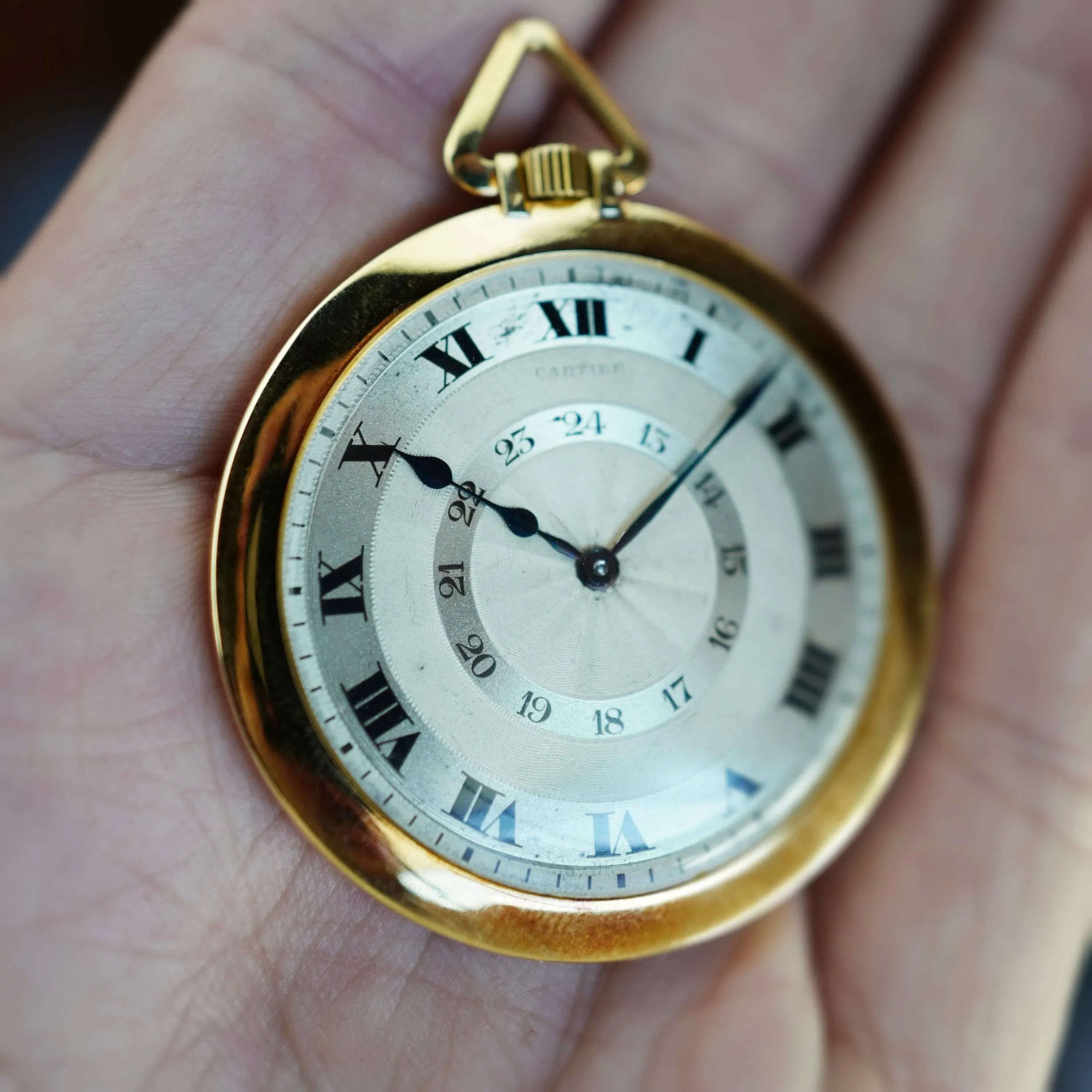 Cartier Breguet and Roman Numeral Pocket Watch with EWC Movement