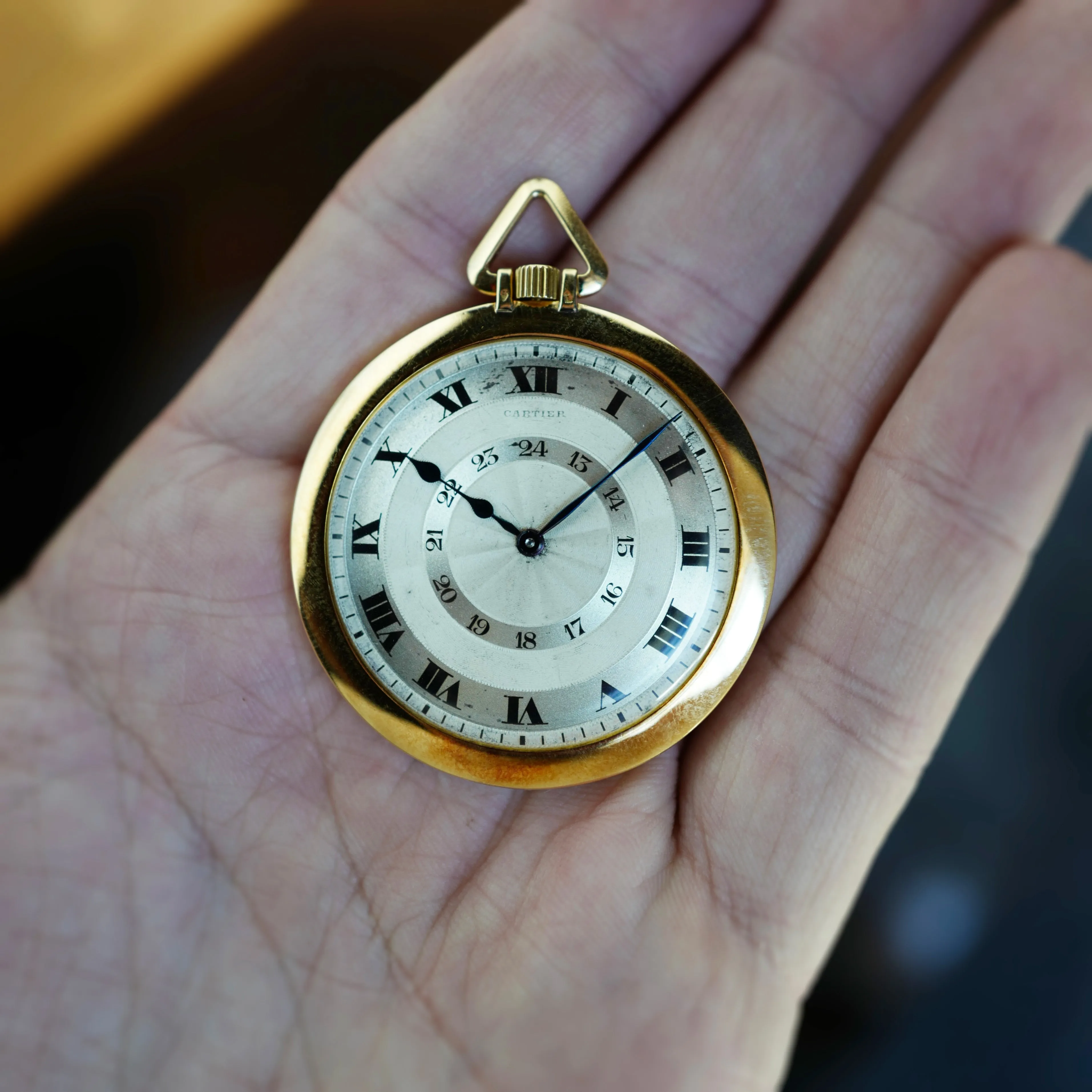 Cartier Breguet and Roman Numeral Pocket Watch with EWC Movement