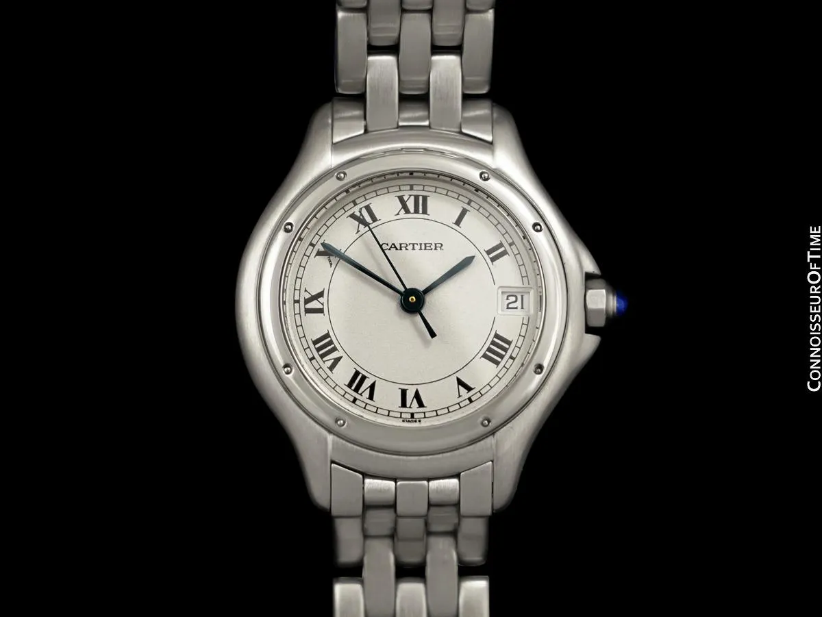 Cartier Cougar Panthere Ladies Bracelet Watch - Stainless Steel