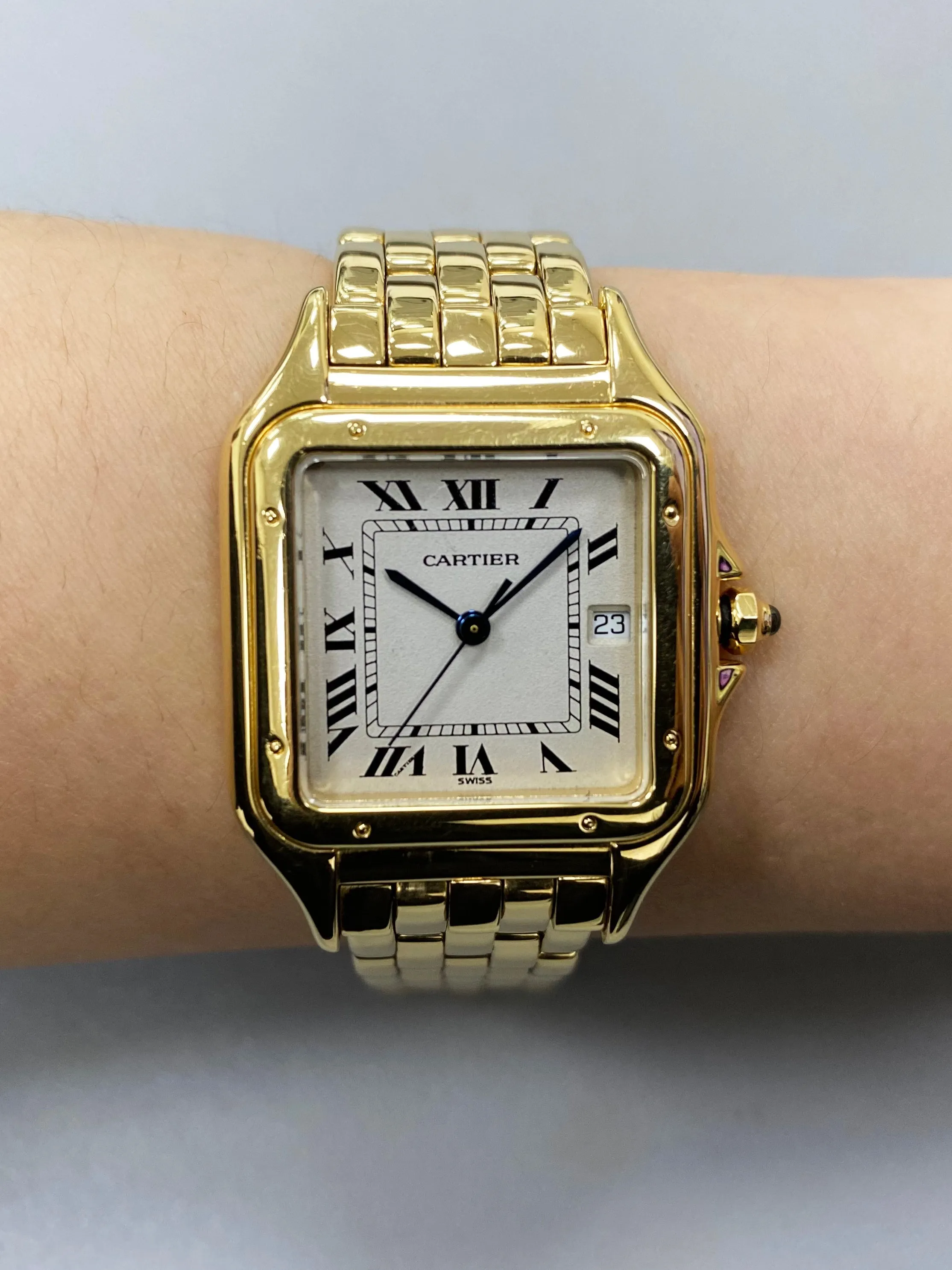 Cartier Panthere Large 18K Yellow Gold Mens Watch