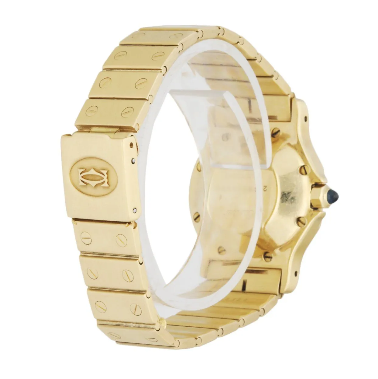 Cartier Santos 18k Yellow Gold Ladies Watch