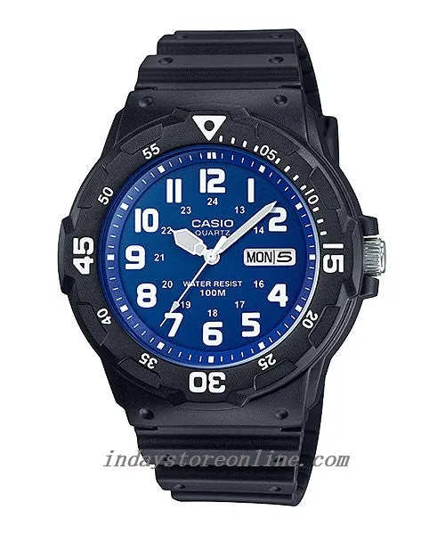 Casio Analog Men's Watch MRW-200H-2B2 Diving Sport Plexiglas Black Resin Strap Watch