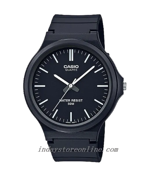 Casio Analog Men's Watch MW-240-1E Simple Design Resin Glass Black Resin Strap Watch