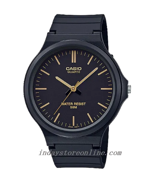 Casio Analog Men's Watch MW-240-1E2 Simple Design Resin Glass Black Resin Strap Watch