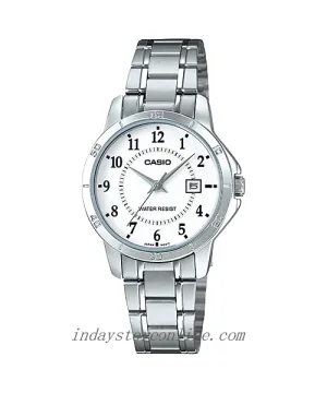 Casio Standard Women's Watch LTP-V004D-7B Silver Stainless Steel Strap Mineral Glass