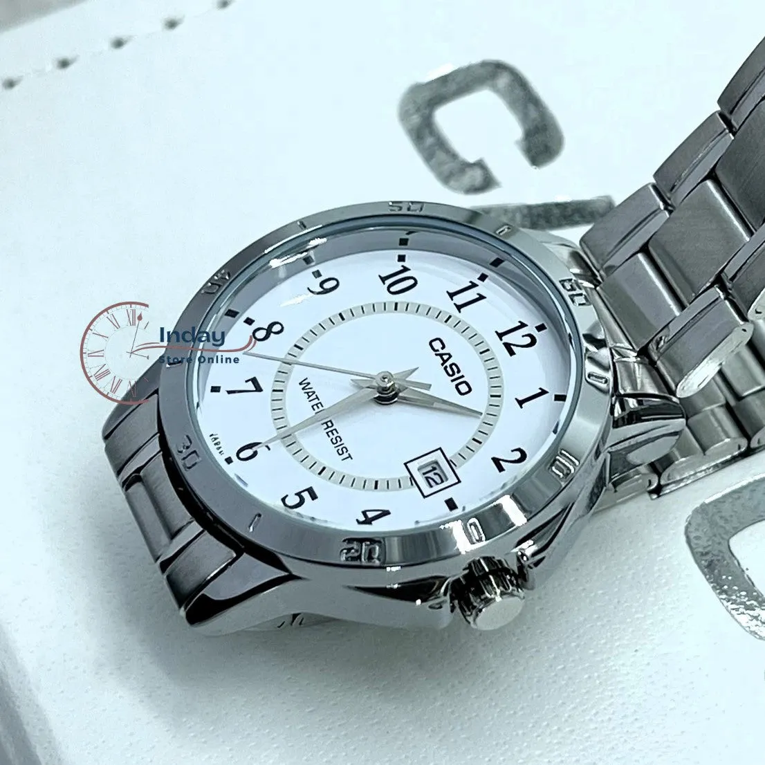 Casio Standard Women's Watch LTP-V004D-7B Silver Stainless Steel Strap Mineral Glass