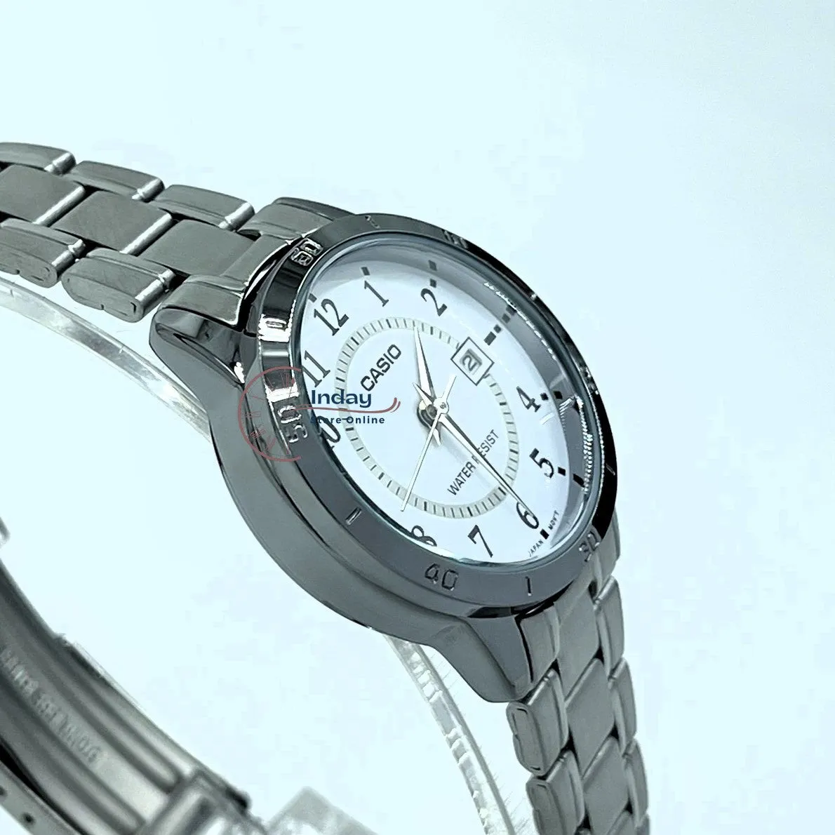 Casio Standard Women's Watch LTP-V004D-7B Silver Stainless Steel Strap Mineral Glass