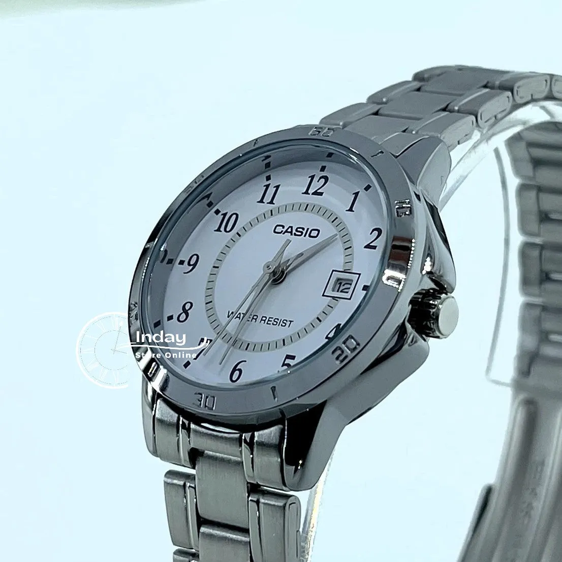 Casio Standard Women's Watch LTP-V004D-7B Silver Stainless Steel Strap Mineral Glass