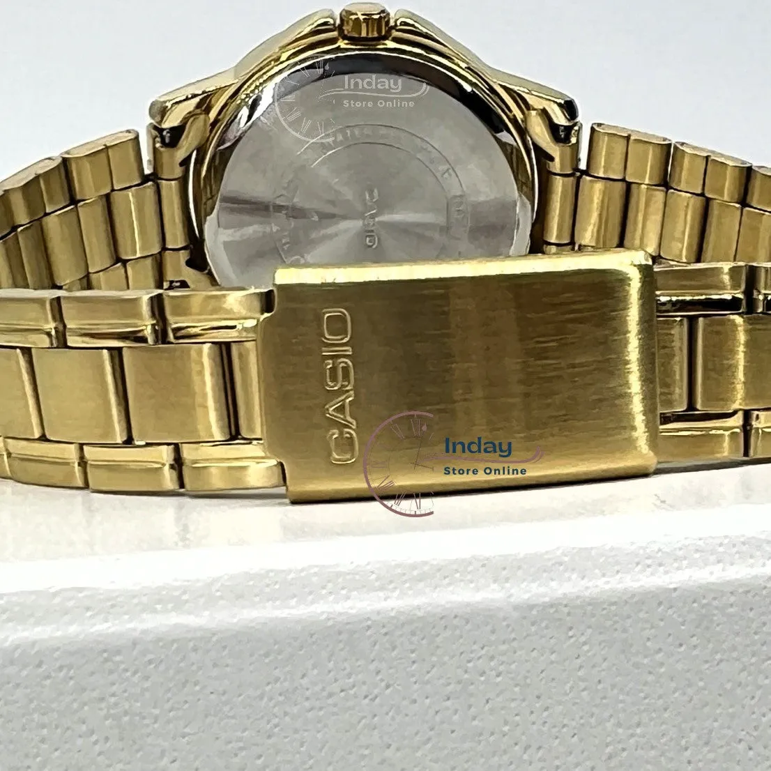 Casio Standard Women's Watch LTP-V004G-9B Gold Plated Stainless Steel Strap Mineral Glass