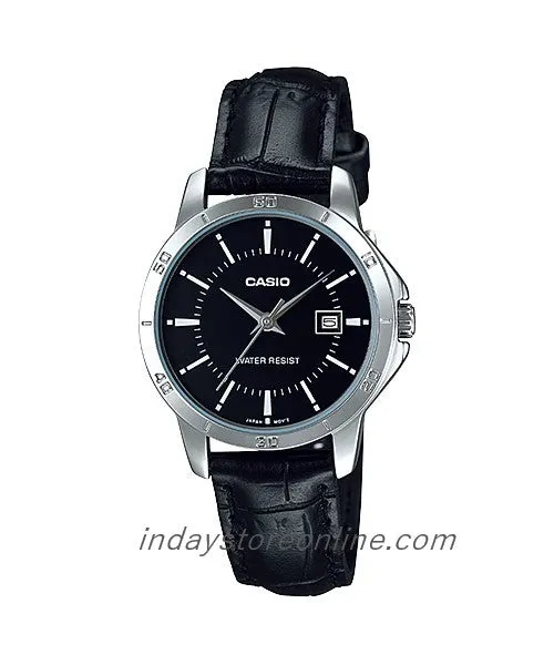 Casio Standard Women's Watch LTP-V004L-1A Black Leather Strap