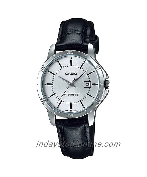 Casio Standard Women's Watch LTP-V004L-7A  Black Leather Strap