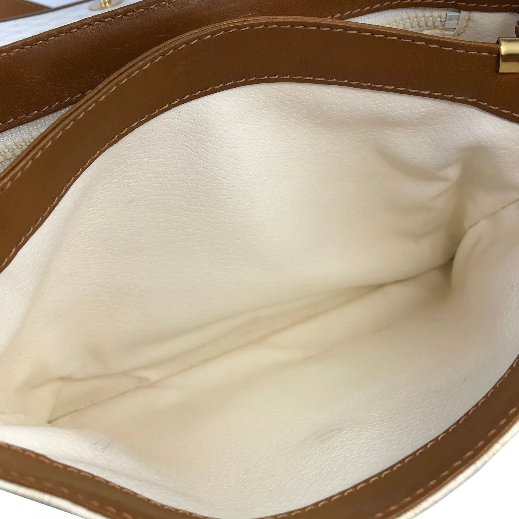 CELINE Macadam Blason Crowwbody Shoulderbag White Vintage Old celine 5mjbeu