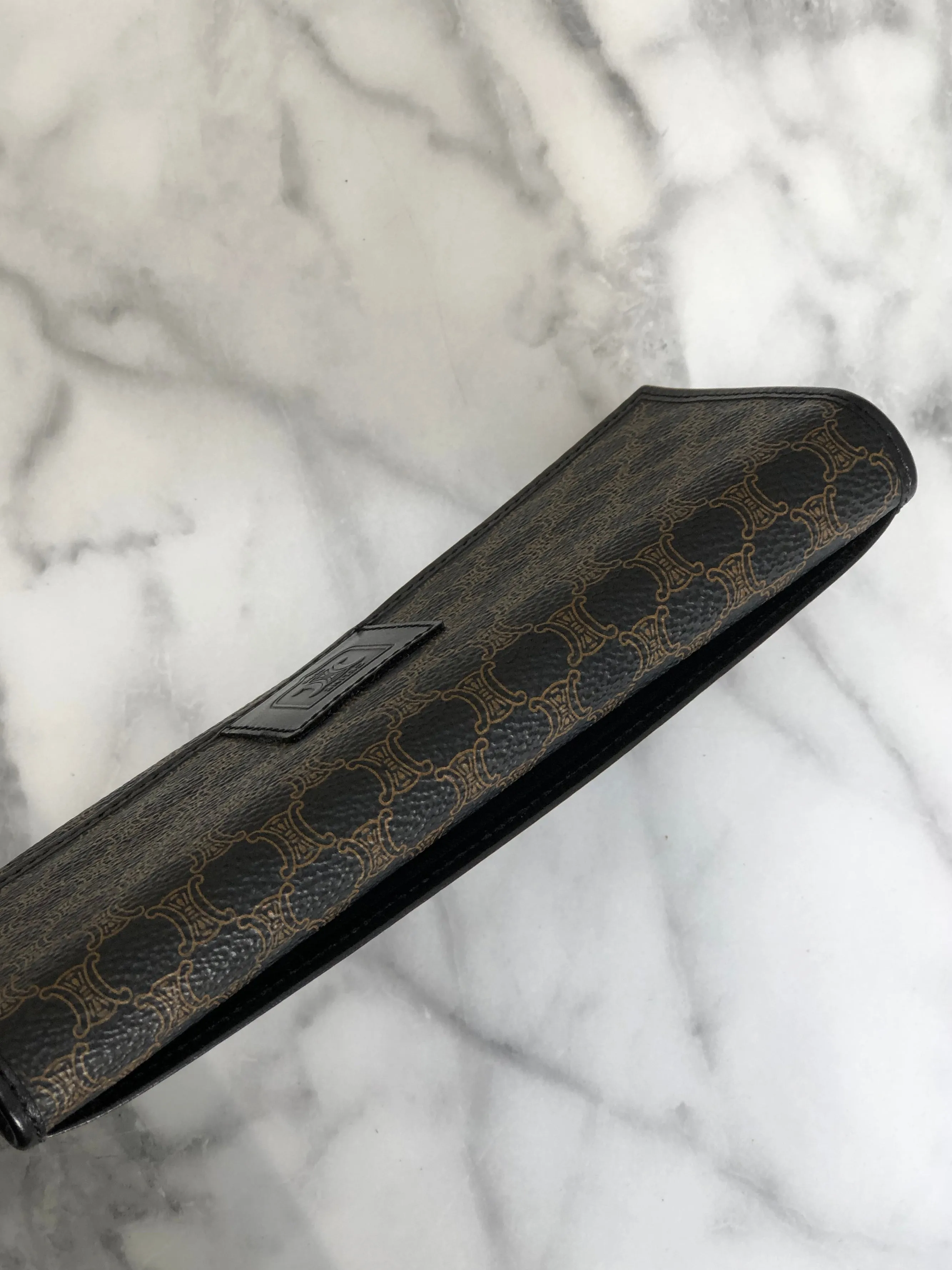 CELINE Macadam Blason Long Wallet Black Vintage 66c45f