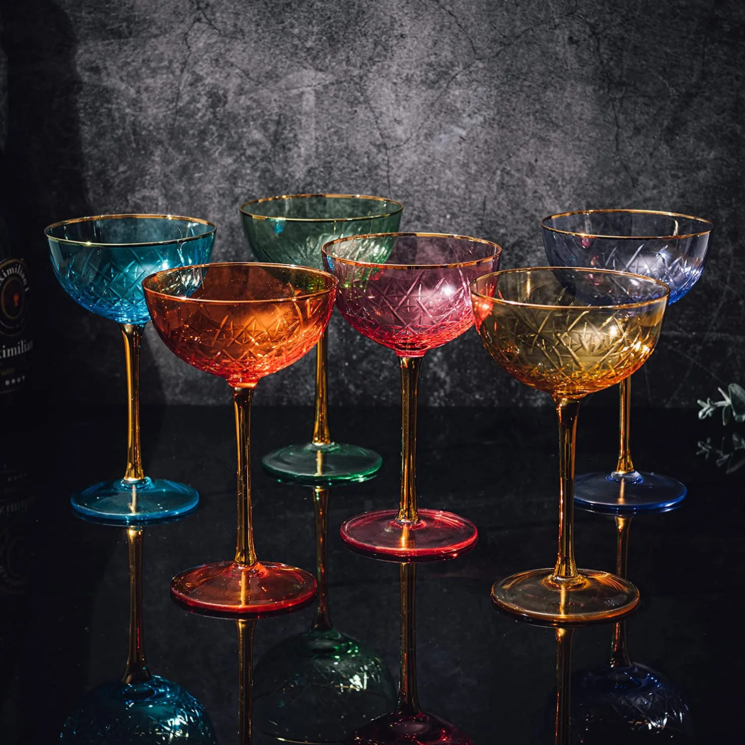 Champagne Coupe Set of 6- Vintage Art Deco