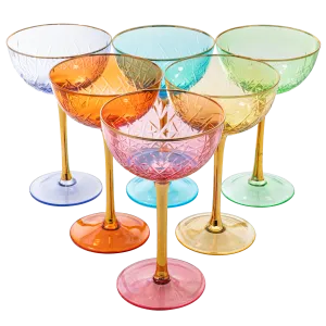 Champagne Coupe Set of 6- Vintage Art Deco
