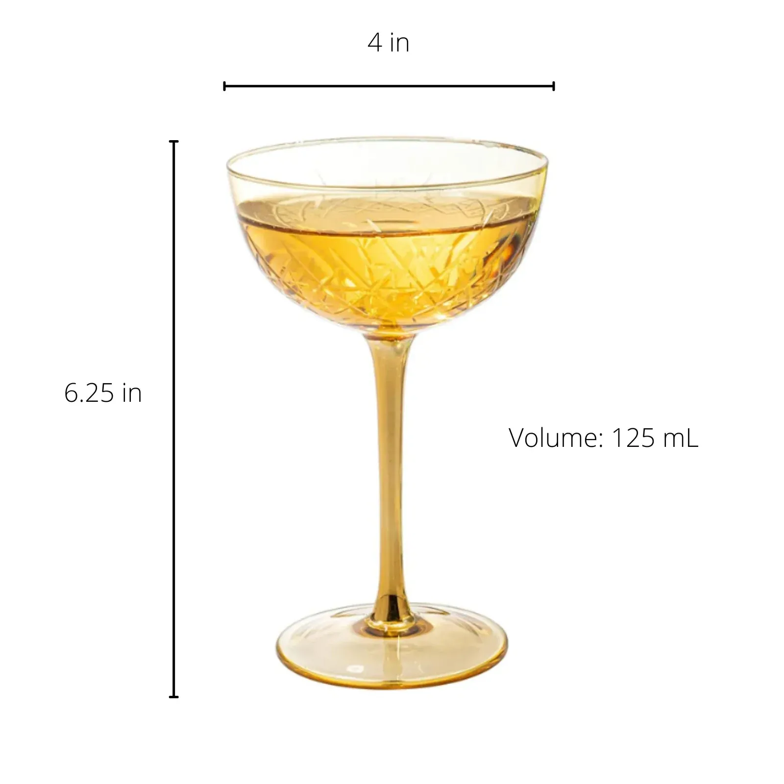 Champagne Coupe Set of 6- Vintage Art Deco