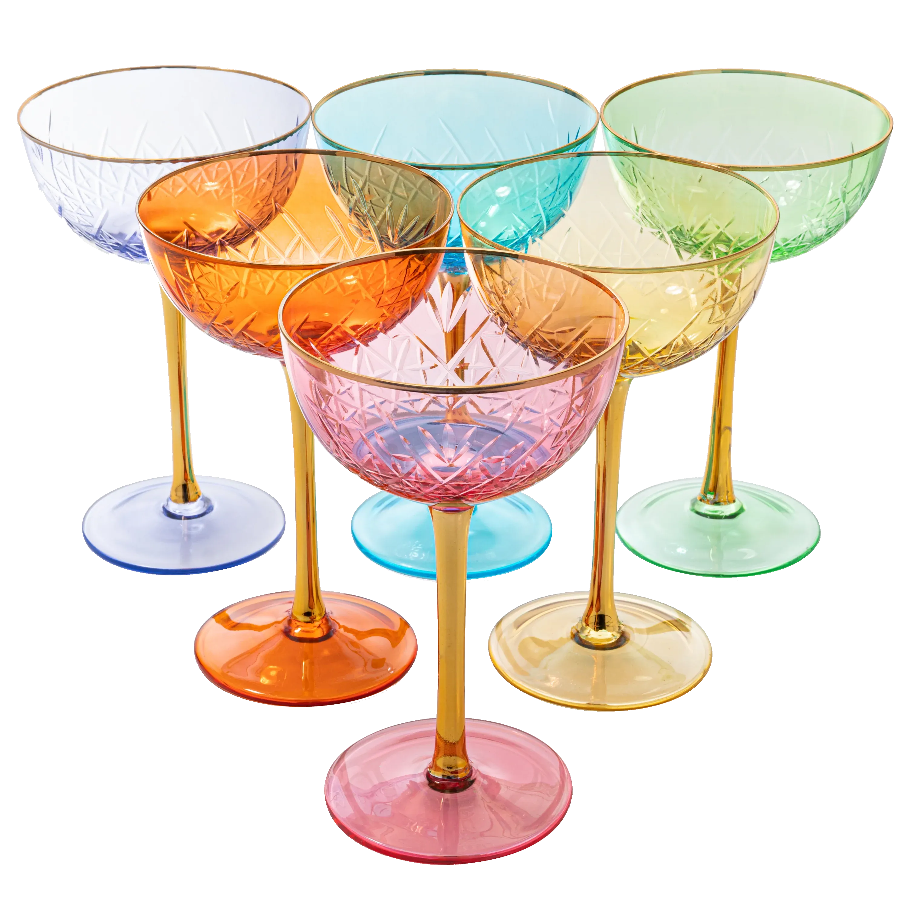 Champagne Coupe Set of 6- Vintage Art Deco