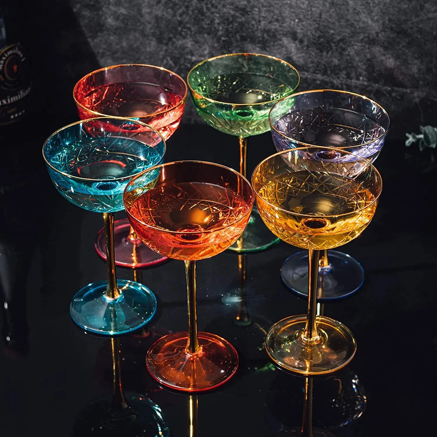 Champagne Coupe Set of 6- Vintage Art Deco