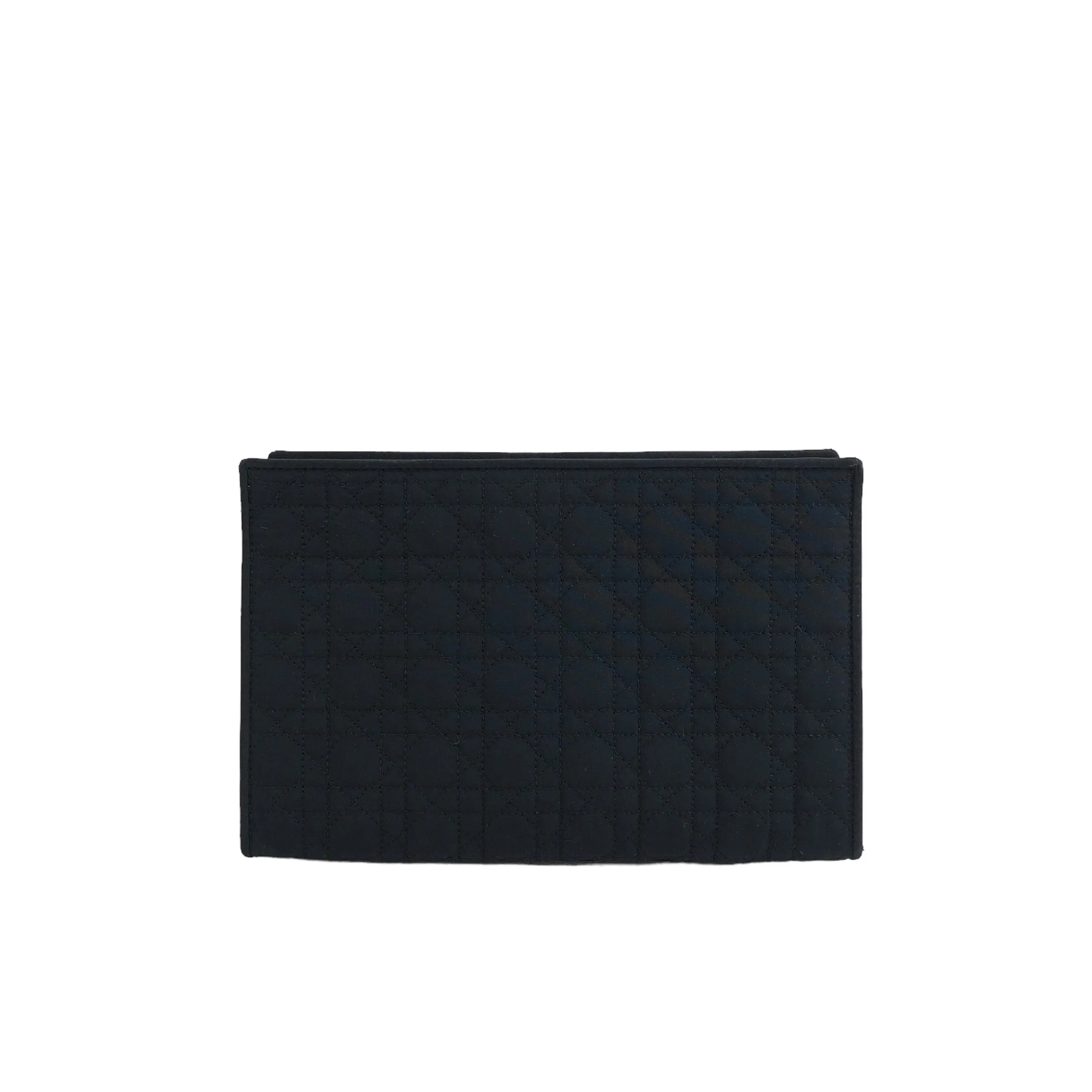Christian Dior Cannage Nylon Pouch Black Vintage mfwz62