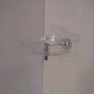 Cinquecento Soap Dish - Wall Mount - 5" Brass/Glass/Polished Chrome