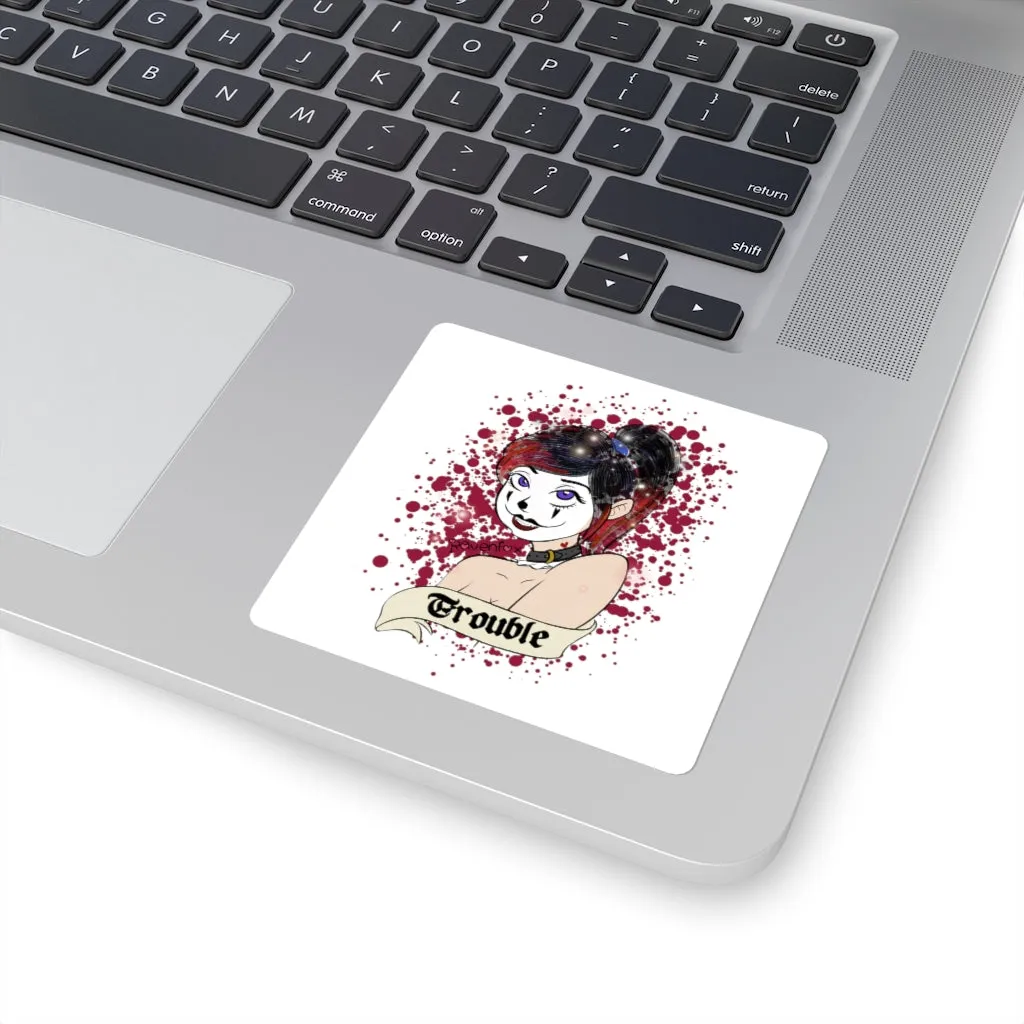 Clown Girl Square Stickers by Ravenfox
