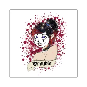 Clown Girl Square Stickers by Ravenfox