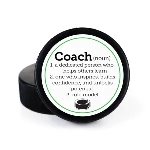 Coach Definition, Printed Pucks