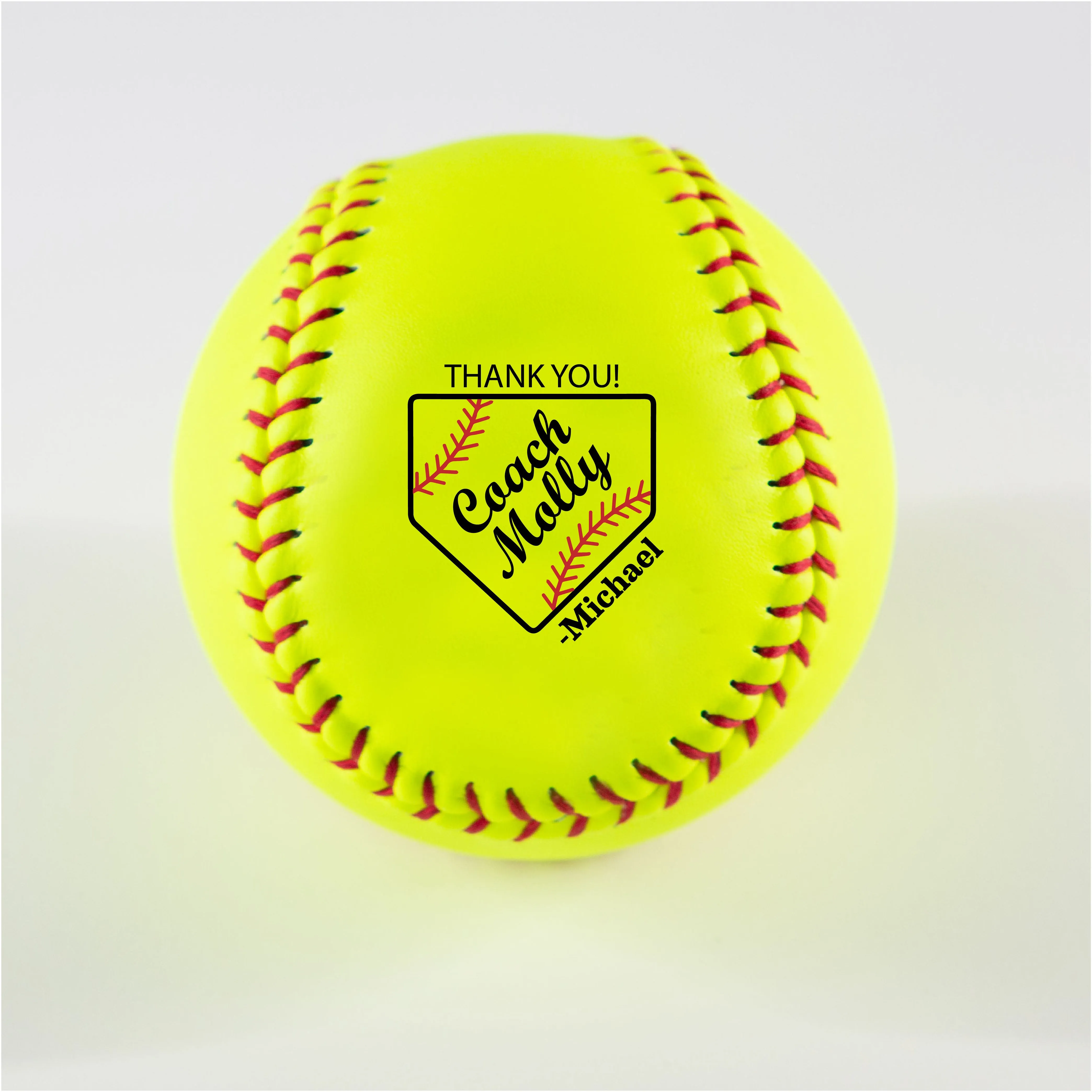 Coach Message, Printed Softball