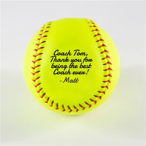 Coach Message, Printed Softball