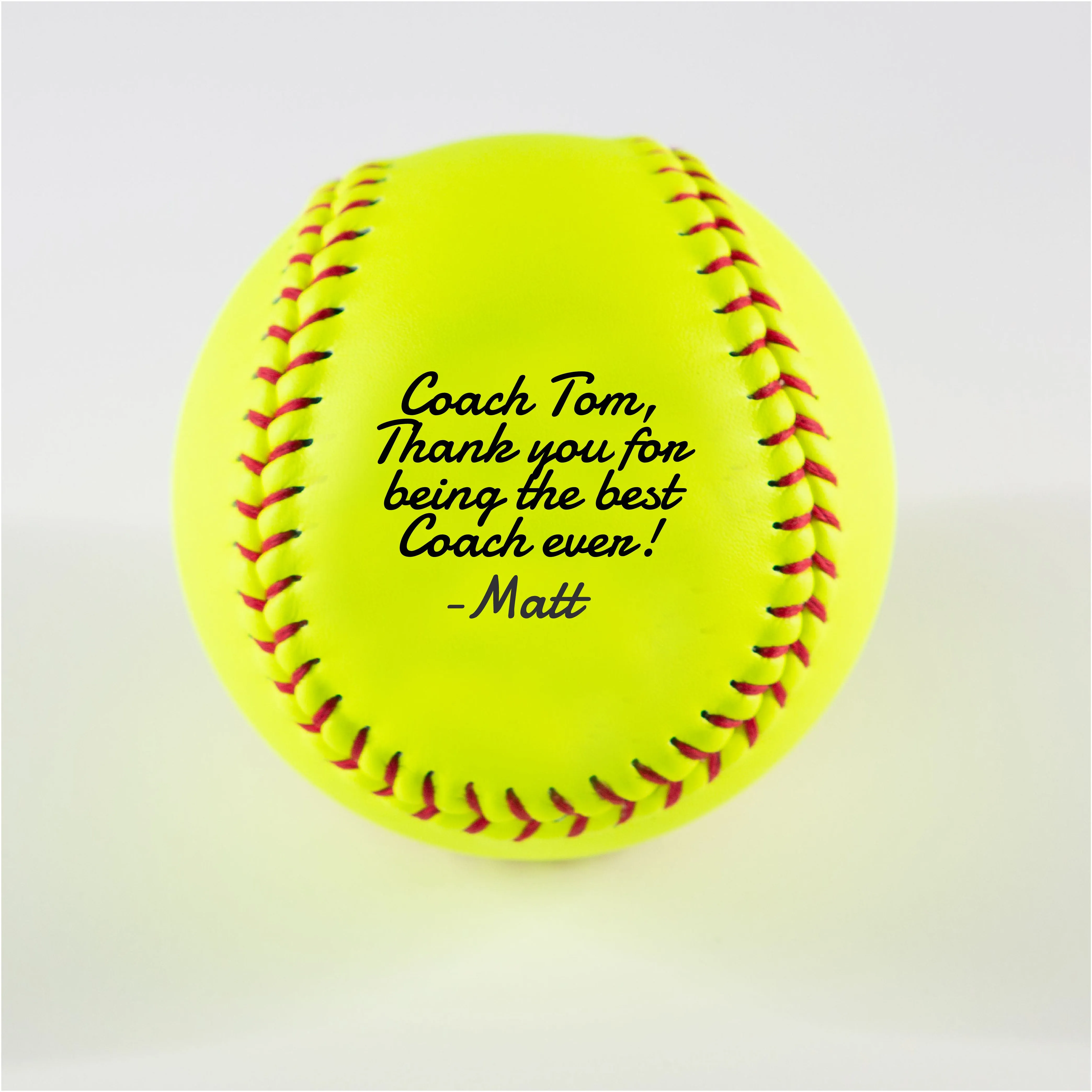 Coach Message, Printed Softball
