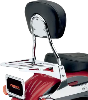Cobra 602-1300 Short Round Sissy Bar - Chrome