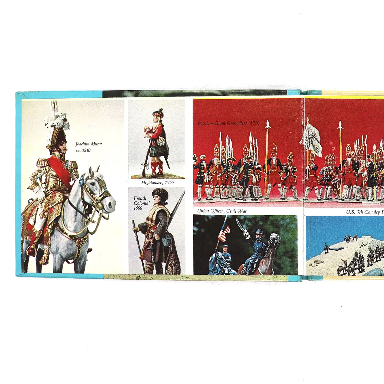 Collection of (17) Vintage Lead Military Toy Soldiers, Animals and Book