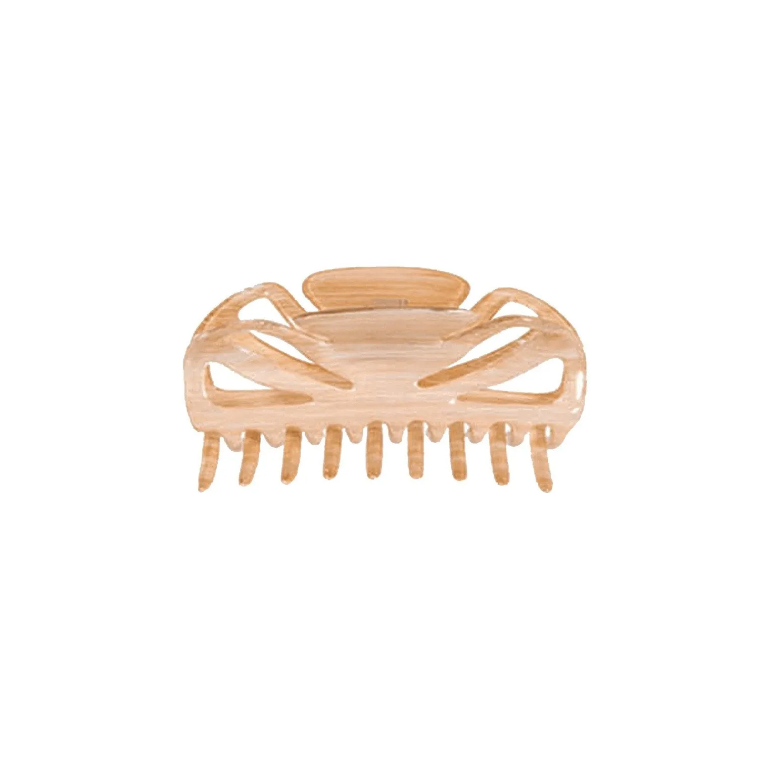 Collette Small Beige Claw Clip