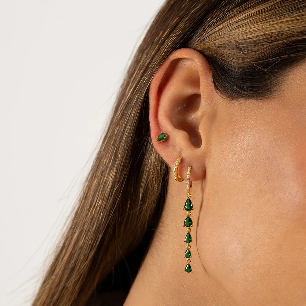 Colored Teardrop Earring Combo Set