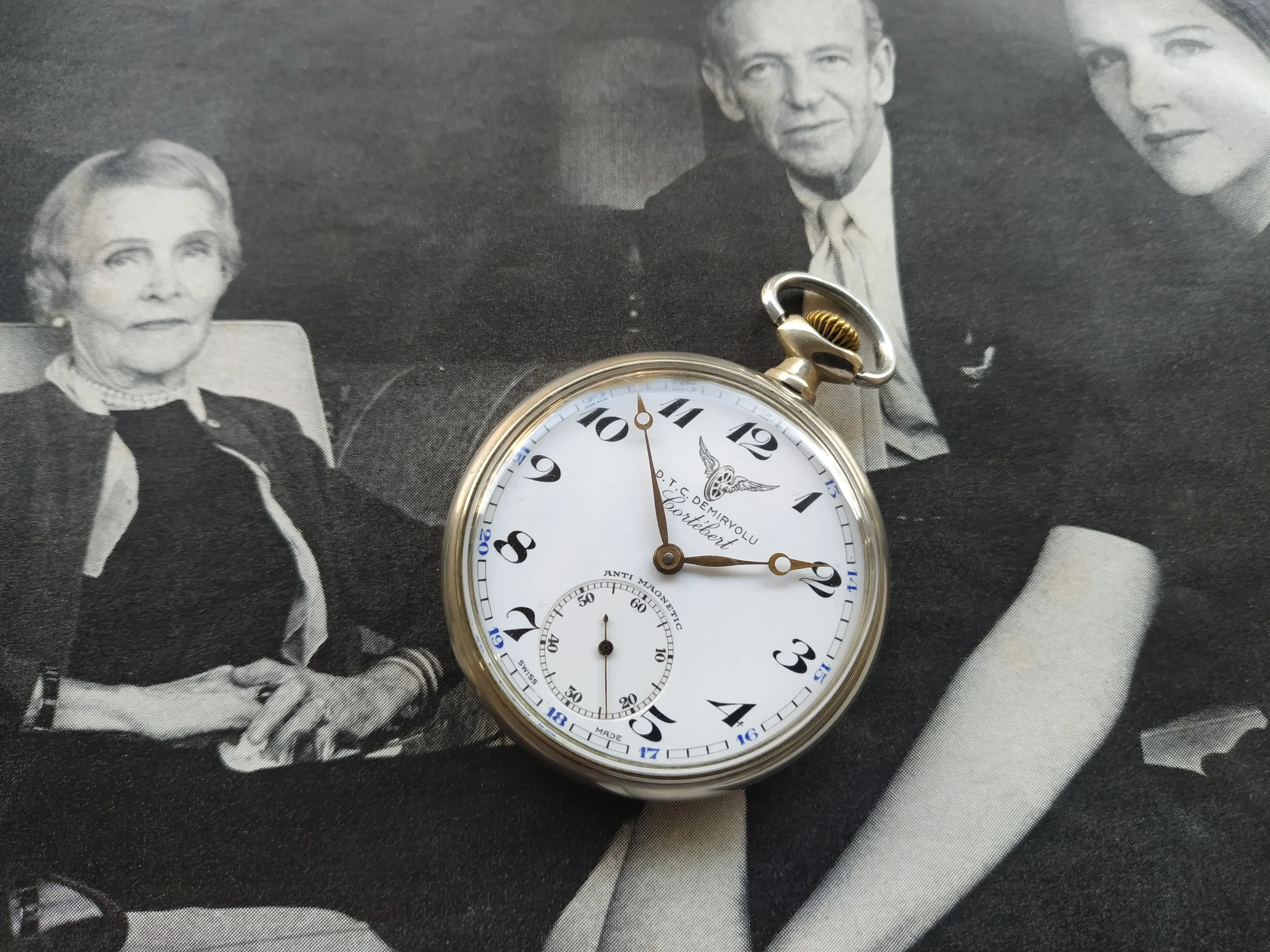 Cortebert Turkis Rail Road Pocket Watch