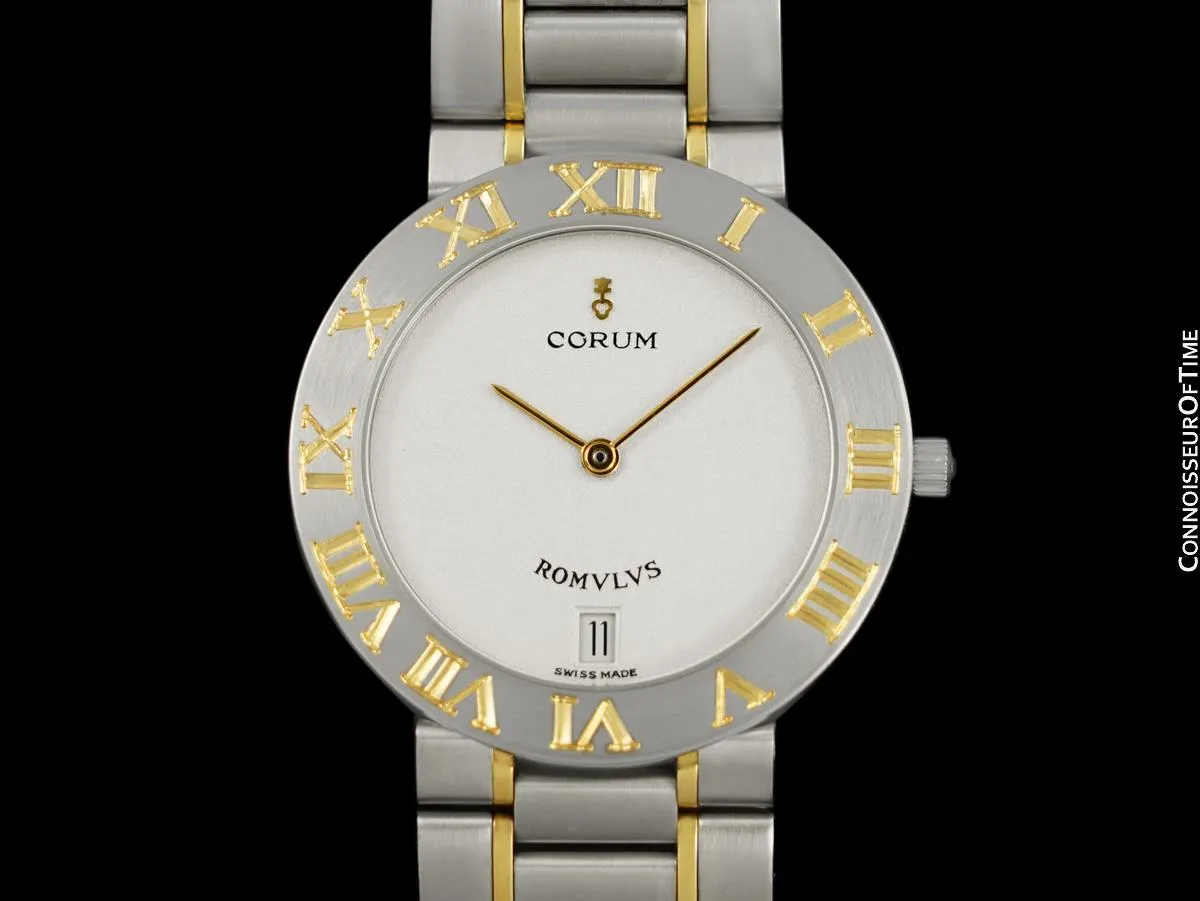 Corum Romvlvs Romulus Mens Bracelet Watch - Stainless Steel and 18K Gold