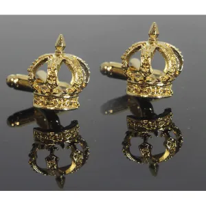 Crown Cufflinks gold