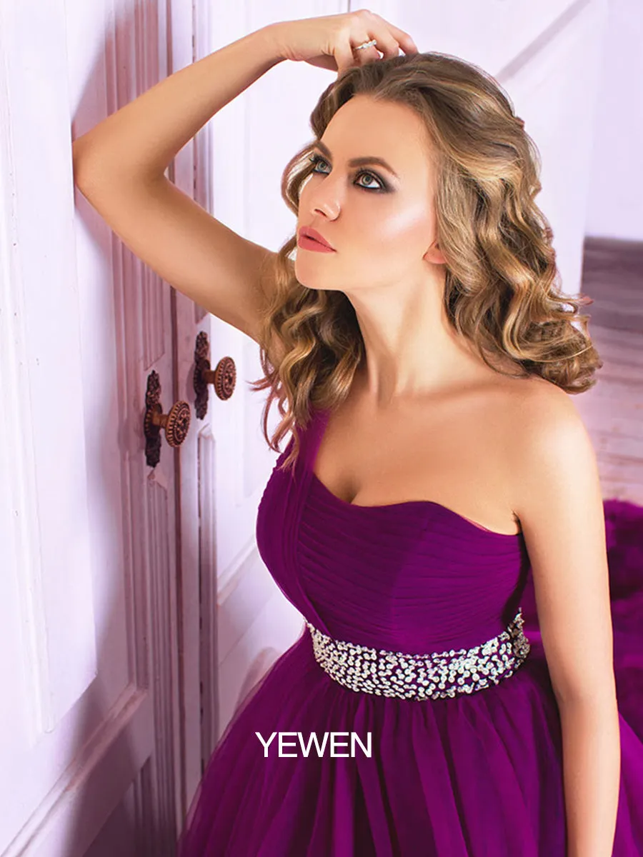 Custom Color One Shoulder Backless Ruffled Elegant Maternity Dress Wedding Dress